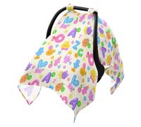 Baby Stroller Sun Shade Black Out Car Seat Cover,Protects from Dust and Snow Cartoon Animal Alphabet Colorful