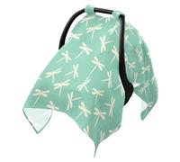 Baby Stroller Sun Shade Black Out Net for Stroller,Travel Accessories Oliver Jeffers Style Dragonfly Marshmallow Jade