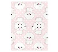 Baby Stroller Sun Shade Windproof Baby Net,Protects from Dust and Snow Cute White Bichon Frise