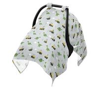 Baby Stroller Sun Shade Windproof Stroller Blackout Cover,Protects from Dust and Snow Grass-fed Dinosaur Tractor Gray