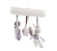 Baby Stroller Toy, Hanging Soother with Rattling Sound and Soft Melody | Plush Construction, Attaches to Cot or Car Seat, Gentle Color Design for Baby's Eyes, Easy Grip Size 7.9x8.3inch