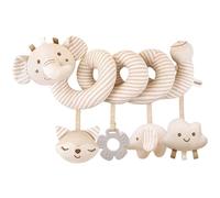 Baby Stroller Toy, Spiral Plush Animals Hanging Crib Toys, Squeaky Early Educational Sensory Activity Wind Chimes for Newborn 0-6 Months, Elephant
