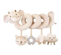 Baby Stroller Toy, Spiral Plush Animals Hanging Crib Toys, Squeaky Early Educational Sensory Wind Chimes, Newborn 0-6 Months, Elephant, Car Seat Toy