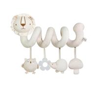 Baby Stroller Toy, Spiral Plush Animals Hanging Crib Toys with Teething Rings, BB Sounds and Ringing Bells, Early Educational Sensory Toys for Newborn 0-12 Months, Lions Baby Car Seat Toy Car Seat