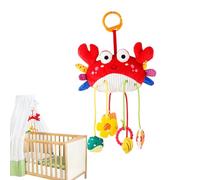 Baby Stroller Toy | Squeaker Buddy Plush Sensory Rattle | Mobile Crib Toy with Clip | for Baby Shower Girls and Boys Babies 0-12 Months Stroller Car Crib Carrycot