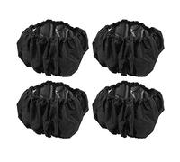 Baby Stroller Wheel Cover, 4Pcs Infant Stroller Wheel Protection, Black Dustproof Oxford Fabric Pram Wheels Covers(L-Black 4 Piece Set)