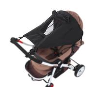 Baby Strollers Awning Sunshade with Viewing Window for Pram Pushchair Buggy Carrycot Stroller Waterproof Windproof Sun Sail UV Protection Screen Pram Netting Cover,Black