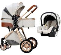 Baby Strollers, Newborn Stroller 3 in 1 -Share Stroller for Travel Buggy Premium Baby Stroller Two-Way Two-Way Canopy Cart Four Wheels Stroller A