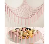Baby Stuffed Animal Storage Hammock - Large Toy Hammock Net for Bedroom Decor - Cute Stuff Animal Organizer Holder for Plush Plushie - Kids Nursery Home Wall Decor