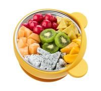 Baby Suction Bowl, Toddler Feeding Utensils, 4.61x4.61x2.99 Inches, Non Slip Dish, Spill Resistant Design for Home, Dining Table, High Chair, Travel, Picnic, Baby Shower, Nursery, Car