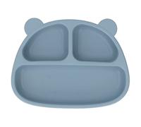 Baby Suction Plate - Soft Silicone Cartoon Bear Design, Stable Suction Fixation for Spill Prevention, 3 Partition Sections for Snacks & Meals, Easy to Clean & Dishwasher Safe, Po (Type 4)