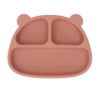Baby Suction Plate - Soft Silicone Cartoon Bear Design, Stable Suction Fixation for Spill Prevention, 3 Partition Sections for Snacks & Meals, Easy to Clean & Dishwasher Safe, Po (Type 5)