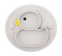 Baby Suction Plate, Toddler Silicone Divided Non Slip Placemat, Fit for High Chair Tray, BPA-Free Dishwasher & Microwave Safe Kid Travel Portable Feeding Plate, Best Baby Gift 22 * 20 * 2.5cm