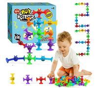 Baby Suction Toys, Kids Toys for 3 Year Olds, 40 Pieces Toddler Building Block Children Sensory Pop Window Sucker, Children's Day Gifts for Boys and Girls Age 4-8