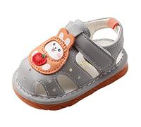 Baby Summer Sandals - First Walking Shoes 20 Wide Baby Cloud Shoes Small Sizes Flat Walking Shoes Comfortable Breathable Hiking Sandals Cute with Whistle Matte Leisure Sandals, gray, 2 UK Child
