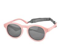 Baby Sunglass With Adjustable Strap, Sunglasses Case & Cleaning Cloths, Outdoor UV 400 Protection, Flexible Polarized Frame, Shatterproof Glasses Shades, for 0-36 Months Toddler Boys Girls (Pink)