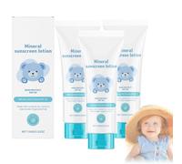 Baby Sunscreen, Spf 50 Natural Baby Sunscreen, Fragrance-Free, Uva And Uvb Very High Protection Suitable, Water-Resistant, Vegan, Sensitive Skin for Dry, Sensitive Prone Skin (3)