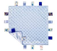 Baby Super Soft Deluxe Comforter Blanket with Satin Ribbons (Blue)