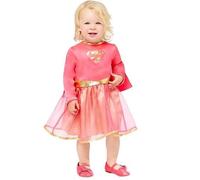 amscan Child Pink Supergirl Superhero Book Week Kids Girls Toddler Fancy Dress Costume (6-12m)