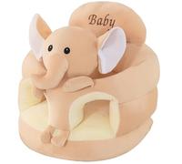 Baby Support Seat|Baby Floor Seat, 17.7 Inch Cute Elephant Learn to Sit with Thickened Support Plate, Soft ＆ Elastic for Toddler