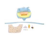 Baby Support Seat Sofa, Plush Baby Sitting Chair with Activity Toys and Drool Bib, Soft Crown Shaped Infant Sitting Support for Learning to Sit, Comfortable and Safe for Newborns T (Blue)