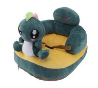 Baby Support Seat Sofa Soft Plush Comfortable Cute Animal Shape Adjustable Angle Anti Slip Lightweight Portable Safe for Infants Learning to Sit Indoor Outdoor Use (Green)