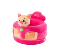 Baby Support Seat with Cute Panda Design, Soft Plush Infant Sitting Chair, 360° Upright Support, Non-Slip Base, Removable & Washable Cover for 3-12 Months Baby's Boys Girls (Pig)