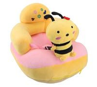 Baby Support Sofa Chair Anti Side Turn Anti Falling Luminous Soft Plush Baby Sofa Learn Sitting Chair for Indoor (Bee Decor)