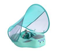 Baby Swim Float - Non-Inflatable Toddler Pool Float,No Flipping Swimming Floatie with Sun Protection Canopy for Travel Outdoor Lake Beach Summer Vacation, for 3-24 Months Babies