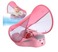 Baby Swim Float,Toddler Swimming Pool Float - No Flipping Floatie with Sun Canopy for 3-24 Months Babies for Outdoor Beach Travel Vacation Bathtub Summer