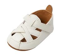 Baby Swim Sandals Boys Barefoot Baby Soild Floor 018M Walkers First Colour Non-Slip Out Prewalker Sandals Toddler Hollow Kids The Baby Sandals Baby Size 3 Sandals (White, 6-12 Months)