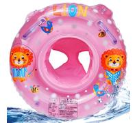 Baby Swimming Float, Inflatable Baby Pool Float, Newborn Baby Learn to Swim Inflatable Trainer, for Toddlers Boys and Girls, Ages 0-12 Months - Pink