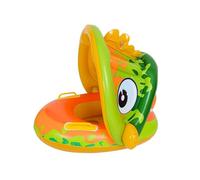 Baby Swimming Float Inflatable Baby Pool Float with Canopy Baby Floats for Swimming 0 12 Months Toddler Pool Float with Removable Sunshade for Kids Boys Girls 1-6 Years (Green)