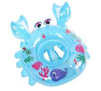 Baby Swimming Float, Pool Inflatable Ring Bath Float with Seat and Handle Helps Learn Swim Float(Crab Blue)