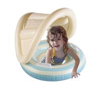 Baby Swimming Pool Float with Anti-UV Roof | Inflatable Floating Seat | Adjustable Swim Trainer with Hood for during Water Games and Summer Outdoor Activities