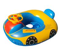 Baby Swimming Pool Floats, Inflatable Car Pool Float with Steering Wheel Horn, Swimming Floating with 2 Handles for 0-4 Years, within 33lbs Girls Boys