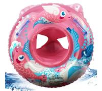 Baby Swimming Ring Float, Inflatable Baby Pool Float, Newborn Baby Learn to Swim Inflatable Trainer, Helps Age of 3-36 Months Learn to Kick & Swim Float - Pink