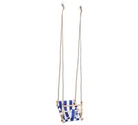 Baby Swing with Belt Cotton Wood Blue Toddler Fun Play vidaXL
