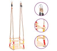 Baby Swing with Safety Belt Solid Pinewood vidaXL