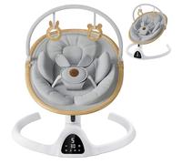 Baby Swings for Infants, FasonBaby Baby Swing, Bluetooth Infant Swing with Music Speaker with 3 Seat Positions (White)