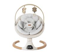 Baby Swings for Infants, Monamii Baby Swing, Bluetooth Infant Swing with Music Speaker, 5 Speeds and Remote Control, Electric Swing for Baby, Portable Baby Swing, Indoor & Outdoor Use (Beige)