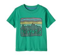 Patagonia - Baby Fitz Roy Skies - T-shirt size 6-12 Months, turquoise