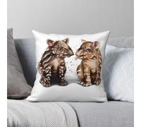 Baby Tapirs Square Pillowcase Polyester Linen Velvet Printed Zip Decor Pillow Case Sofa Cushion Cover Wholesale