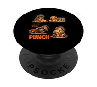 Baby Team Monkey Punch Little Macaque Hugging Plush Cute PopSockets Adhesive PopGrip
