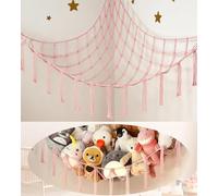 Baby Teddy Hammock - Stuffed Animals Toy Storage Hammock - Teddy Bear Storage - Kids Room Decoration Soft Toy Storage Net - Nursery Preppy Room Decor for Girls Bedroom