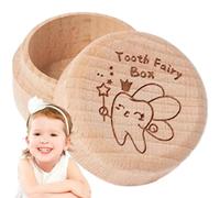 Baby Teeth Box - Tooth Fairy Box for Boys | Baby Keepsake Box with High Quality Wooden Teeth, Charming Details