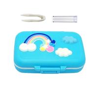 Baby Teeth Keepsake Box - Tooth Fairy Box for 20 Shed Teeth | Dustproof, Waterproof Rainbow Box with Tweezers, Lanugo Bottle, and Cotton Ball | Perfect Box for Children's First Teeth