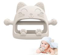 Baby Teether Toys for 6-12 Months - Teething Relief Must-Haves, Hand Teethers, Mitt with Cute Cat Shape - Ideal Baby Shower Gifts (Starlight)