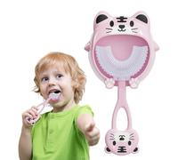 Baby Teether Training Toothbrush - U-Shaped Children's Toothbrush, Cute Animal Shape Teething Toys, Self-Soothing Soft Silicone Teether for Babies todlers infnts Over 2 Years Old
