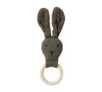 Baby Teether Wood Rattle Long Ear Newborn Comfort Toy Sensory-Development for Boy Girl Gift Handmade Lovely Wood Teething Handmade Grasping Teether Babies Girls